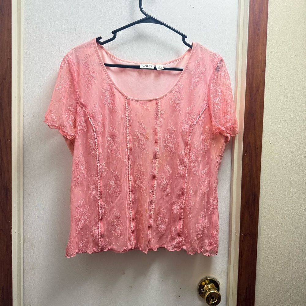 Cato Pink Lace Blouse